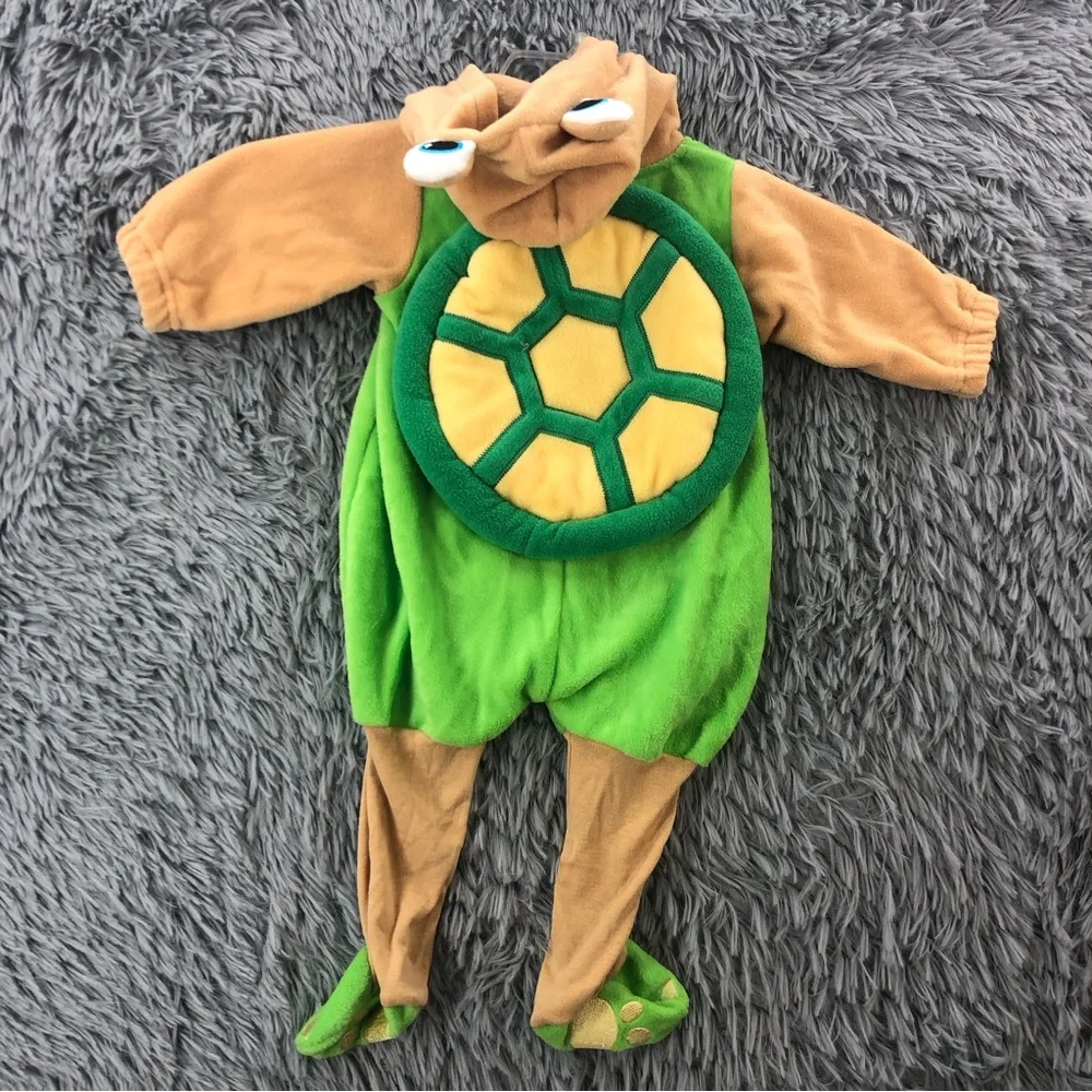 Happy Halloween Costume Unisex 6-9 Months Turtle Halloween Front Zip 3D Shell